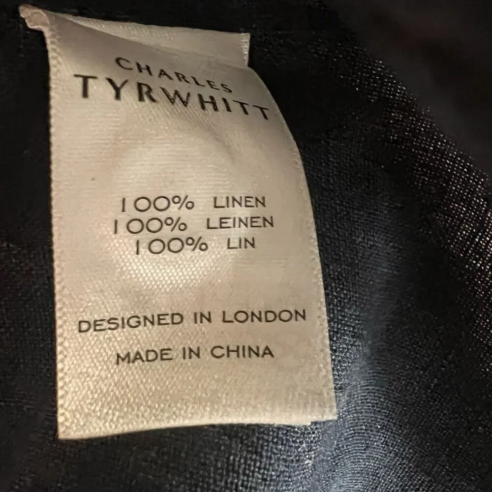 charles tyrwhitt Men’s Shirt XXL  100% Linen - Picture 4 of 5